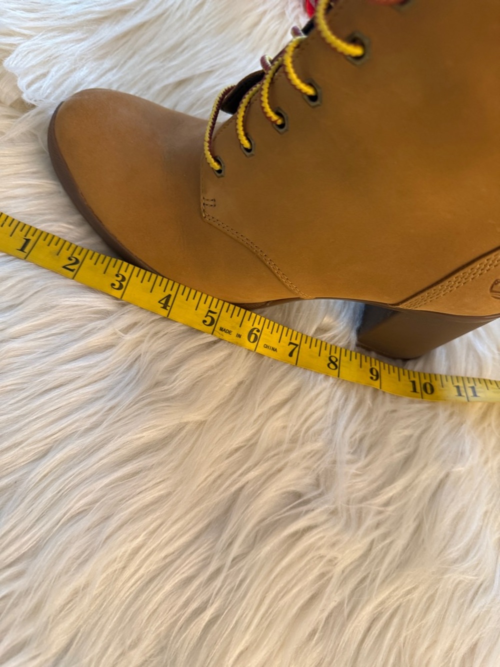 Timberland Women's Wheat Nubuck Lace-Up Block Heel Boots - Picture 14 of 14